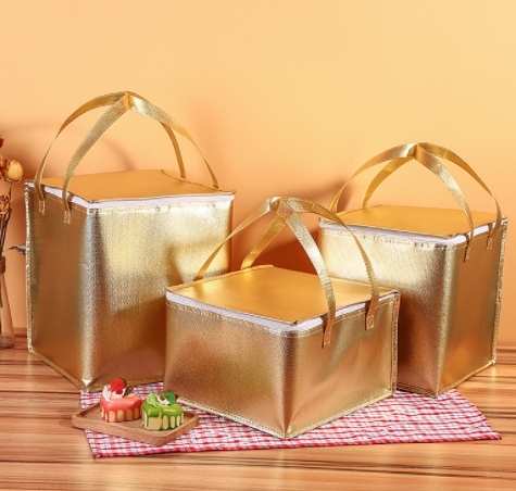 手提铝箔保温袋定做外卖隔热保鲜袋蛋糕甜点保温袋定制