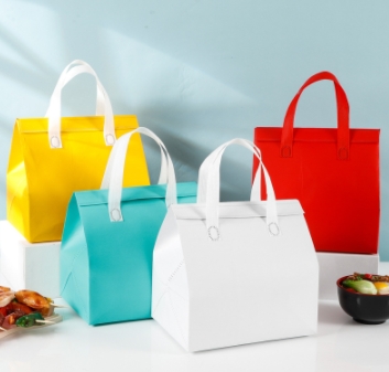 无纺布外卖打包袋烧烤快餐奶茶一次性铝箔外卖保温袋加厚 定制L