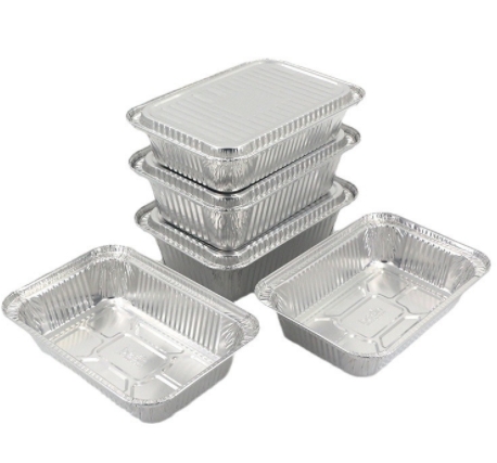 佰鲜加厚7250铝箔餐盒配铝盖一次性烧烤锡纸盒商用外卖抓饭打