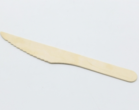 桦木160可降解一次性刀叉勺 一次性餐具刀叉勺木质野餐西餐刀