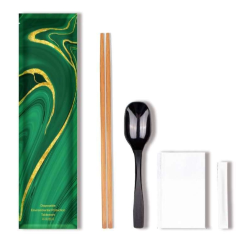 一次性筷子四件套外卖餐包高端餐具四合一勺子组合餐包