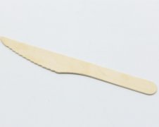 桦木160可降解一次性刀叉勺 一次性餐具刀叉勺木质野餐西餐刀