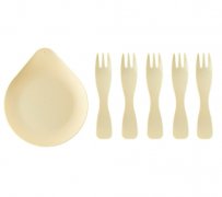 生日蛋糕餐盘刀叉套装一次性水滴塑料甜品盘子碟子加厚可加印餐具